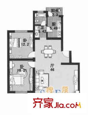 上海 延铁家园 户型图