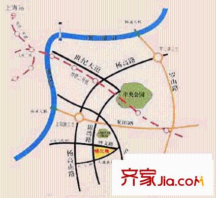 錦三角花園交通圖