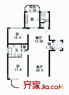 上海 錦三角花園 戶型圖