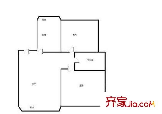 明珠小區(qū) 2室 戶型圖
