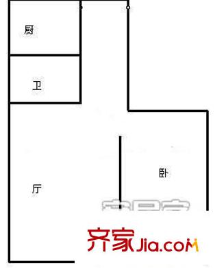 明珠小區(qū) 1室 戶型圖