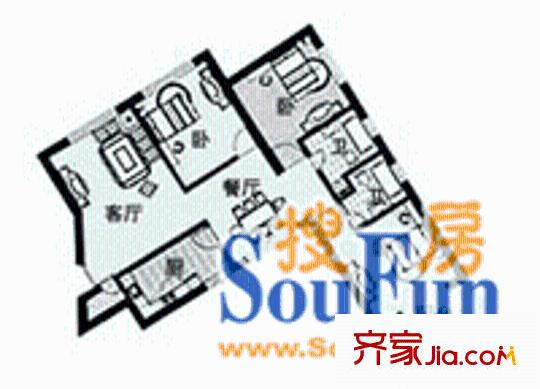 日月星辰户型图3室2厅2卫1厨