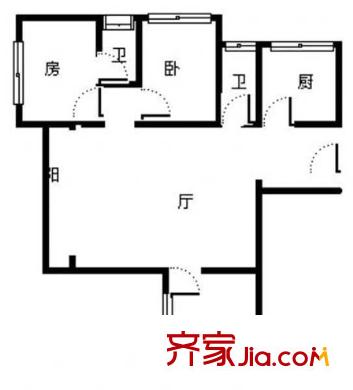 朱家灘小區(qū)戶型圖戶型圖 3室1廳1衛(wèi)1廚