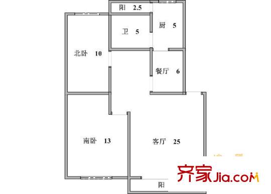 上海 银桥花园 户型图