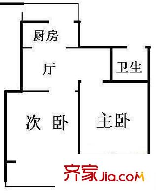 南大路180弄小区户型图南大路180弄 2室 户型图 2室1厅1卫1厨