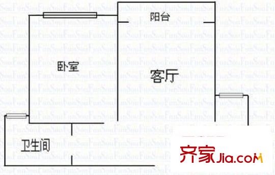 南大路180弄小区户型图南大路180弄 1室 户型图 1室1厅1卫1厨