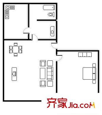 天鵝泉公寓戶型圖 戶型圖 3室1廳1衛(wèi)1廚