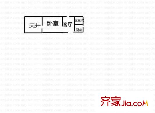 大寺新村 1室 户型图