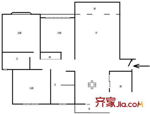 東明家園戶型圖戶型圖 2室1廳1衛(wèi)1廚