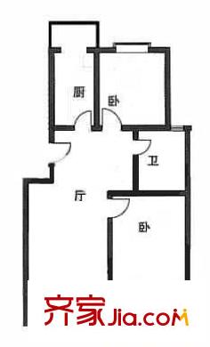 中星嘉萊苑戶型圖戶型圖 2室1廳1衛(wèi)1廚