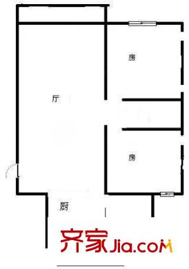 心中家園戶型圖戶型圖 2室1廳1衛(wèi)1廚