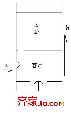 由由一村戶型圖戶型圖 1室1廳1衛(wèi)1廚