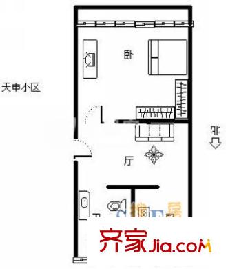上海 天申小区 户型图