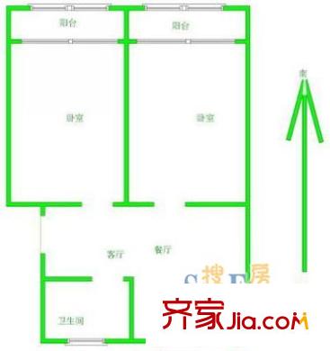 上海 天申小区 户型图