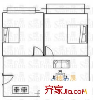 上海 天申小区 户型图