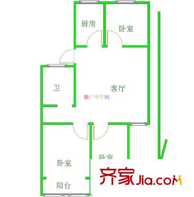 地緯家苑 3室 戶型圖