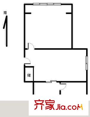 錦河苑 1室 戶型圖