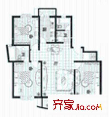 錦河苑戶型圖戶型圖 3室1廳2衛(wèi)1廚