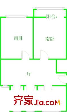 黃山小區(qū) 2室 戶型圖