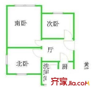 黃山小區(qū) 3室 戶型圖