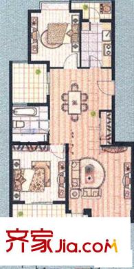 公园养生豪庭户型图户型图 2室2厅1卫