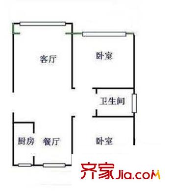 通聯(lián)苑 2室 戶(hù)型圖