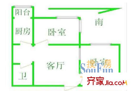 上海 竹園高層 戶型圖