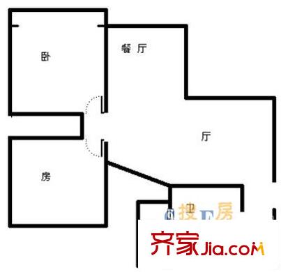 申金大廈公寓戶型圖上海 申金大廈 戶型圖 2室2廳1衛(wèi)1廚