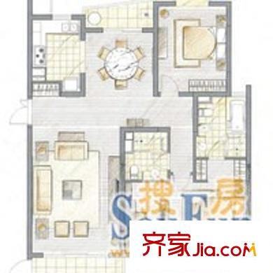申金大廈公寓戶型圖上海 申金大廈 戶型圖 2室2廳2衛(wèi)1廚