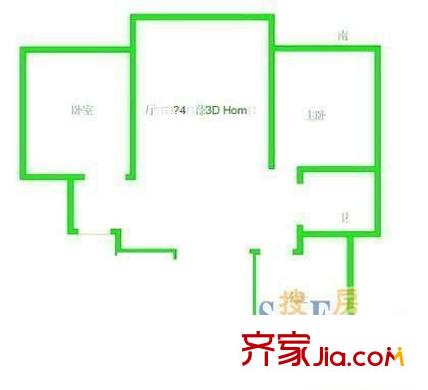 德馨公寓 2室 戶型圖