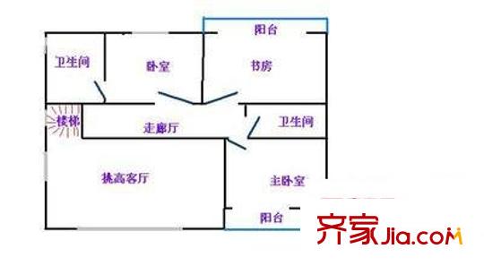 鼎信公寓 4室 户型图