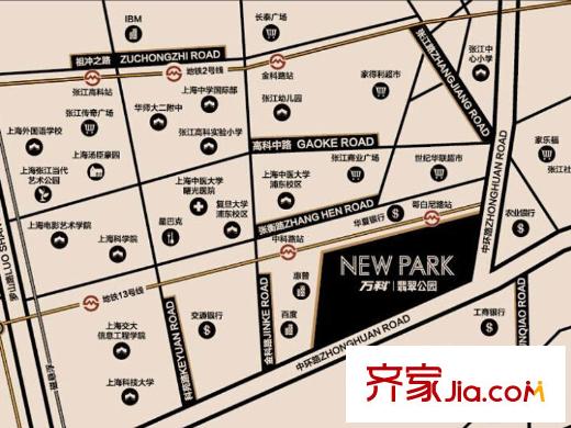 萬科翡翠公園交通圖
