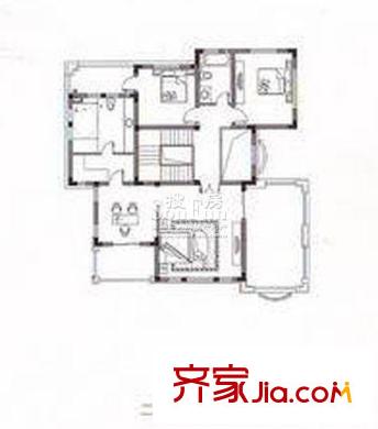 德邑小城别墅户型图别墅A5户型 2室1厅1卫1厨