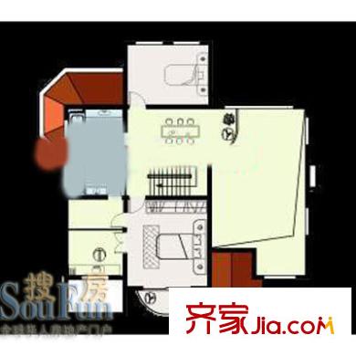 東源麗晶別墅戶型圖E5戶型二層 2室2衛(wèi)