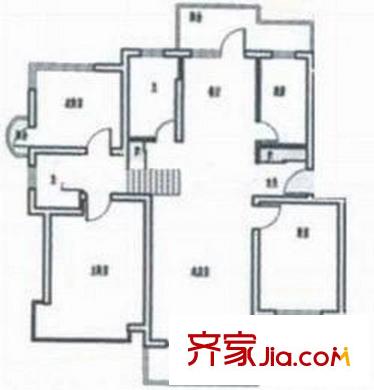 高境苑户型图户型图 4室2厅2卫1厨