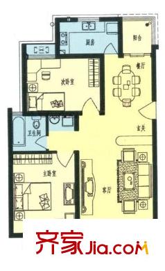 高境苑户型图户型图 2室2厅2卫1厨