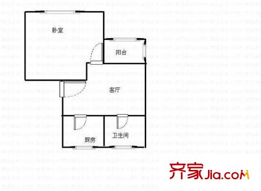 景舒苑一村 1室 户型图