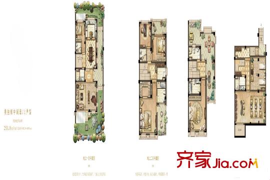 晶苑四季御庭四期J2户型 3室4厅4卫1厨