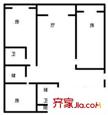 華飛公寓戶型圖傲園 3室 戶型圖 3室2廳2衛(wèi)1廚