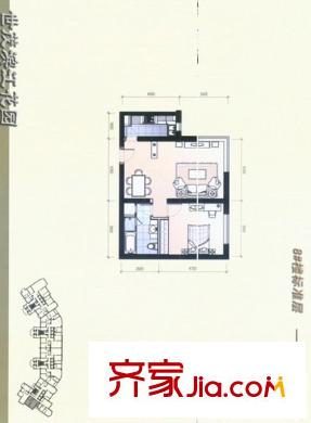 華飛公寓戶型圖傲園 1室 戶型圖 1室1廳1衛(wèi)1廚