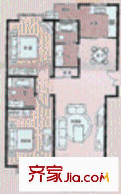 華飛公寓戶型圖2室1廳1衛(wèi)1廚