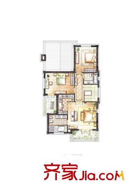 東郊紫園B戶型二層 2室1廳2衛(wèi)