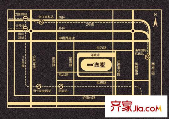 東原逸墅交通圖