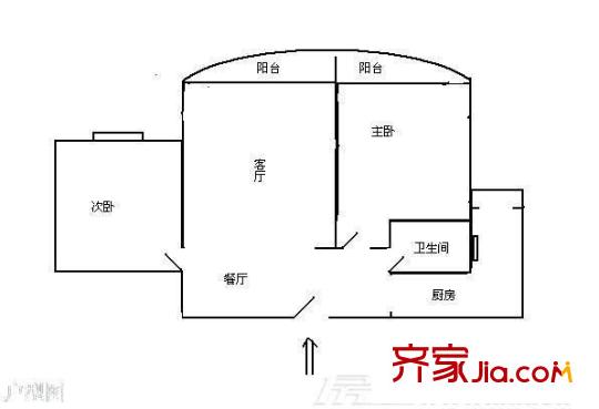 昌里雅苑 2室 戶(hù)型圖