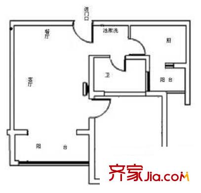證大家園戶型圖戶型圖 1室2廳1衛(wèi)1廚