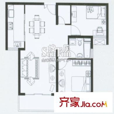 上海 绿洲中环中心(绿洲湖畔花园) 户型图