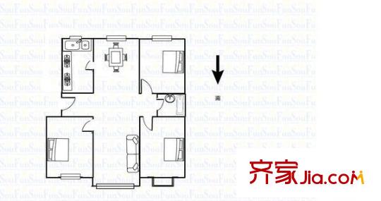 宏偉新村 3室 戶型圖