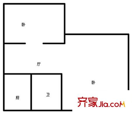 明竹公寓 3室 戶型圖