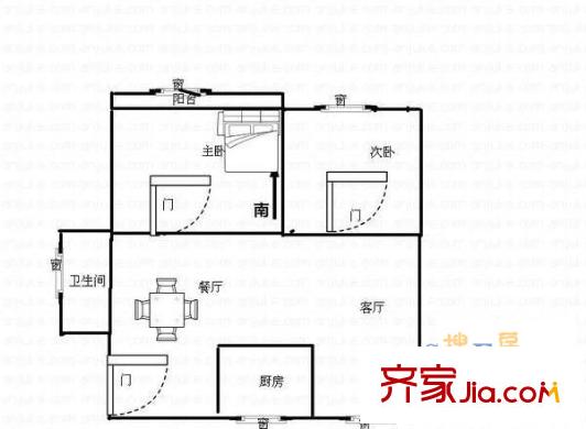 海江二村2室1厅1卫1厨