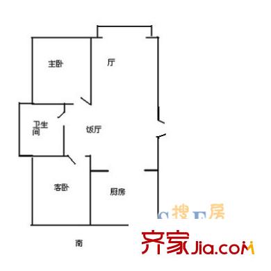 海江二村2室1厅1卫1厨